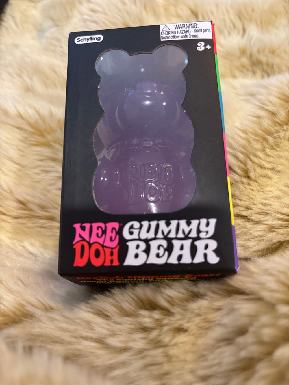 Nee Doh Purple Gummy Bear Squeeze Toy